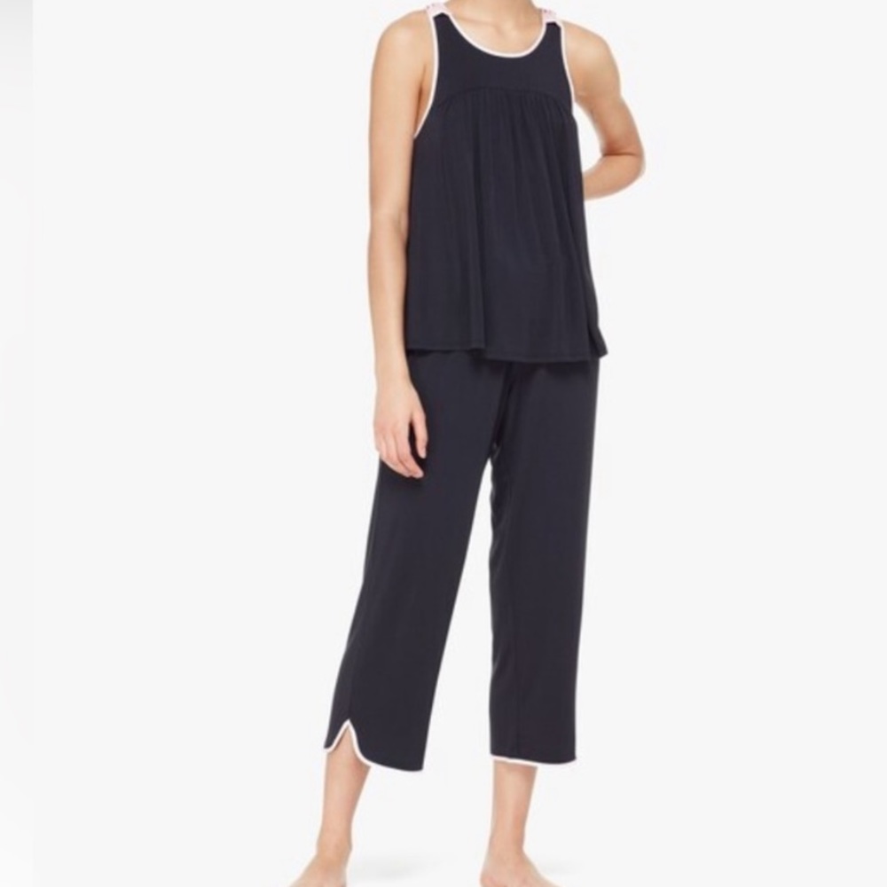 Kate Spade New York Pink Bow Jersey Blend Sleeveless Pj set